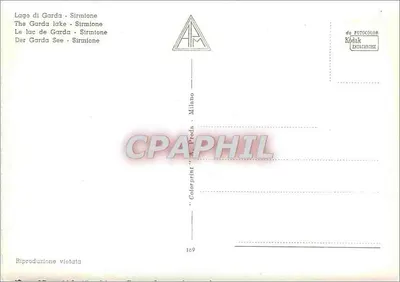 Lago di Garda - Sirmione — Stara pocztówka CPAPHIL n°169, wydawca Colorprint Milano — Rewers