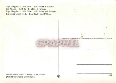 Lago Maggiore — Ilha Bella, Ilha Madre e Pallanza — Fotoedizioni Capucci, Stresa — Verso