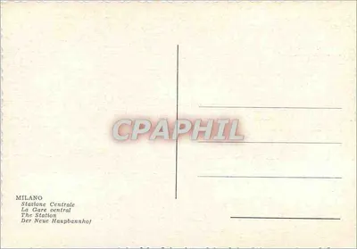Estação central — Milão — Verso