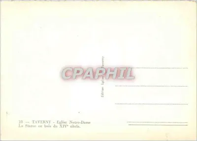 Taverny - Igreja Nossa Senhora — Estátua de madeira do século XIV — Edição Igreja Taverny — Verso