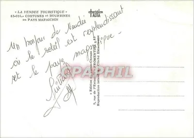 Vendée — Paese di tradizioni, bourrines e costumi nel marais — Edizione Estacade Fromentine, 85 — Verso
