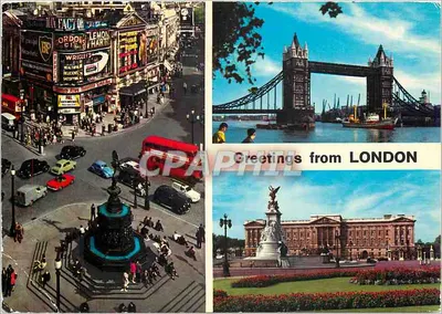 Londres — vista do Tâmisa, Ponte da Torre, Palácio de Buckingham e Leicester Square — editor Kardorama, n° 217