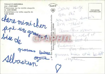 Les Bons — Klasztor Najświętszej Maryi Panny — Valls d'Andorre, wydawca APA-Andorre-la-Coeur — Rewers