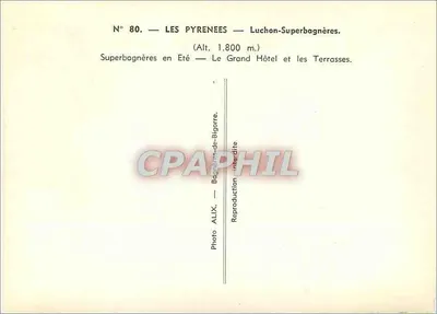 Luchon-Superbagnères — Wielki Hotel i Terrasy — Foto AUX, nr 80 — Rewers