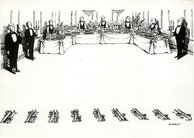 Jantar de gala — caricatura — SERRE - Éditions Glénat