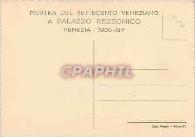 Mama i karmiarka — P. Longhi — Wystawa w Palazzo Rezzonico, Wenecja 1936 — Stab. Pezzini Milano IV — Rewers