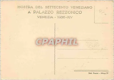 Venetië - Tentoonstelling van de 18e eeuw in Villa Rezzonico - 1936-XIV - G.D. Tiepolo - Passegiata a Tre — Achterkant