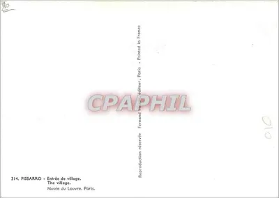Wejście do wsi — reprodukcja obrazu z 1872 — wydawca Fernand Hazan, Paryż — Rewers