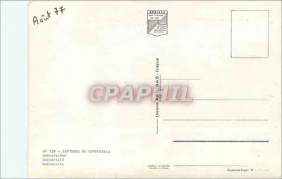 Universidad de Santiago de Compostela — Éditeur ARRIAS, n° 128 — Verso