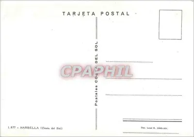 Marbella — Calles típicas — Postales del Sol — Reverso
