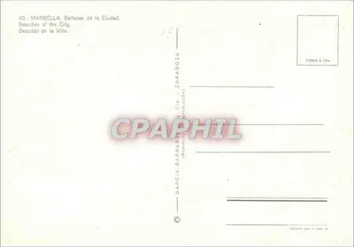 Marbella — Herinnering aan Marbella — García Garrabou & Cía, Zaragoza — Achterkant