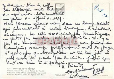 Santiago de Compostela — Katedra. Skarbiec Złota z Relikwiami Apostoła — wydawca Casa Fundida, nr 2.044 — Rewers