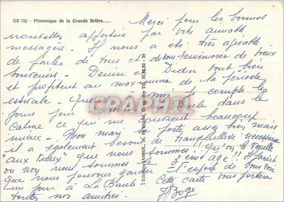 ब्रियर के बड़े भूमि के पित्तोरेस्क — एडिशन एंगोल, 36, मार्चे रू, टूलोन — संख्या जीबी 732 — पीछे
