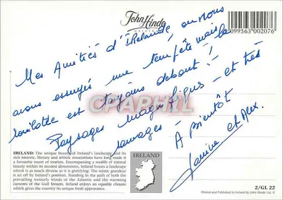 Irlanda — paisagens e locais — John Hinde Originals — Verso