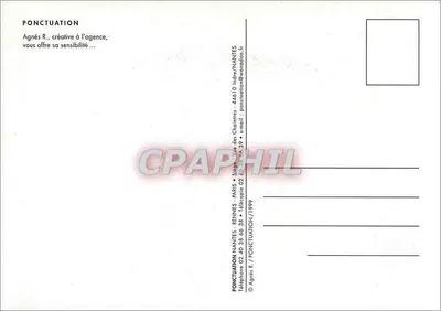 Głowa listy — ilustracja na tle gazety — Agnès R. / PONCTUATION — Rewers