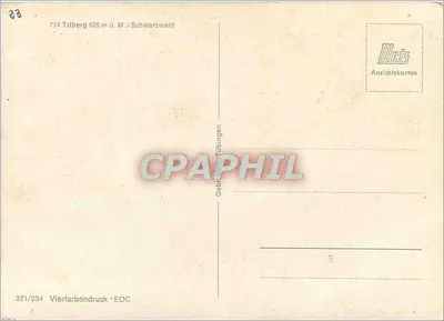 Triberg — Schwarzwald — editor Mets, n° 321/234 — Verso