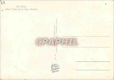 Die Wies — kościoł barokowy — Wydawca Harle, nr 16 — Rewers
