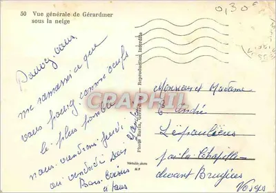Gérardmer — ogólny widok pod śniegiem — Photo Barin, n°50 — Rewers
