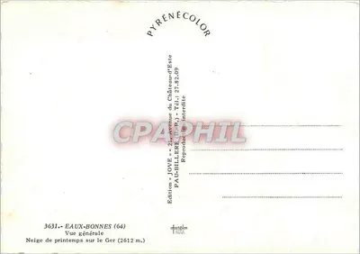 Eaux-Bonnes (64) — Widok ogólny na Ger (2612 m) — Jove — Rewers
