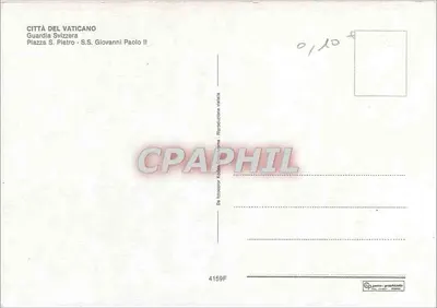 Rzym — widok z lotu ptaka placu Świętego Piotra z Watykanem i strażnikiem szwajcarskim — Graphiphia — Rewers