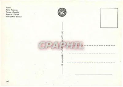 Forum Rzymskie — Rzym — wydawca FLURIGRAF TERN, n° 217 — Rewers