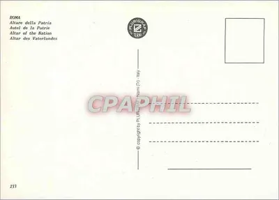 Rzym — Altare della Patria i Kolumna Cesarza — wydawca PLURIDRAZERNI, nr 233 — Rewers