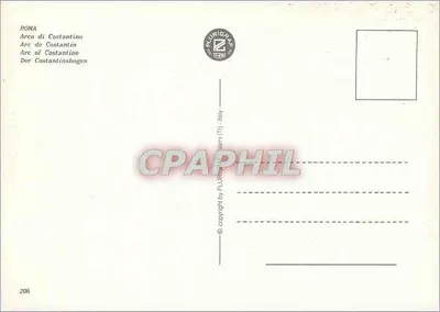 Arco di Costantino — Rzym — wydawca FLURIGRAF TERNI, n° 206 — Rewers