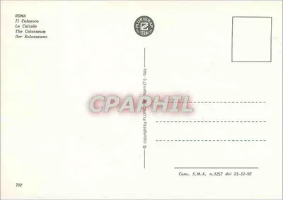 Roma — O Coliseu — editor PLURIGRAM, n.º 1257 — Verso