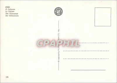 Coliseu de Roma — vista panorâmica — editor PLURIGRAF TERNI, n° 576 — Verso