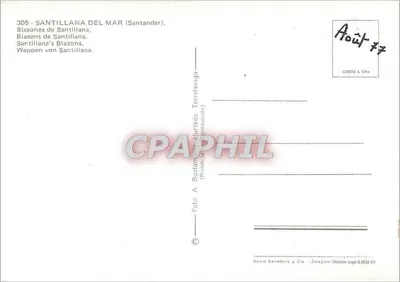 Santillana del Mar — Escudos — Bustamante Hurtado Torrelavega — Verso