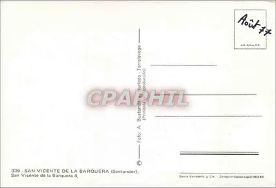 San Vicente de la Barquera — widok portowy i fara — wydawca A.G. Cobas, S.A. — Rewers