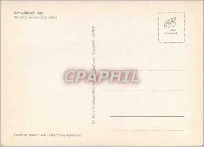 Sledertänzer am Unterwöhrd — Schwäbisch Hall — wydawca Föhler — Rewers