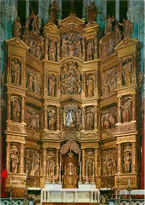 Burgos (Catedral) — Retábulo do Altar Maior (Século XVI) — Ediciones A. Esperón, Madrid