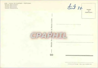 Viana do Castelo — Zabytek Kolumny — Wydawnictwo Santa Luzia, nr 2102 — Rewers