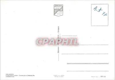 Katedra w Burgosie — Widok fasady gotyckiej — Wydawnictwo Arribas, Zaragoza — Rewers