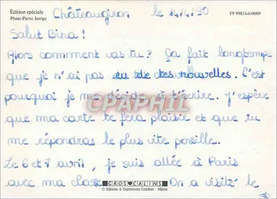 Flemme de escrever — Edição especial Châteauguay, Foto Pierre Jarrige — Verso