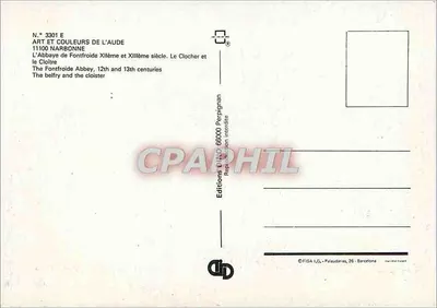 Abadia de Fontfroide — XII e XIII séculos — Edições I.G. Perpignan — Verso