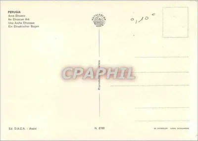 Perugia — Arcus Etruscanus — Ed. D.A.C.A. - Assisi, N. 8789 — Achterkant