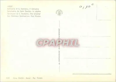 Assisi — Świątynia św. Damiana — Ediz. DACA — Rewers