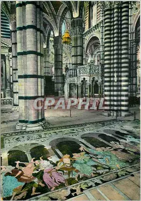 Interior da catedral de Siena — com a cadeira — Ed. Venturini, n° 56