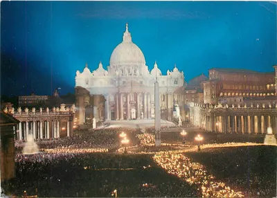 Place Saint-Pierre — noite — editor Plurigraf Terni n°652