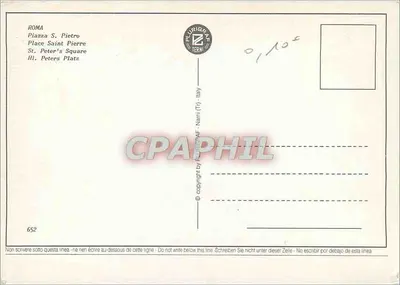 Place Saint-Pierre — noite — editor Plurigraf Terni n°652 — Verso