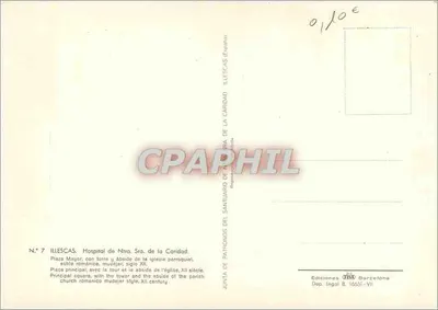 Illescas — Plaza Mayor com a igreja paroquial e seu campanário — Edições 1960, n°7 — Verso
