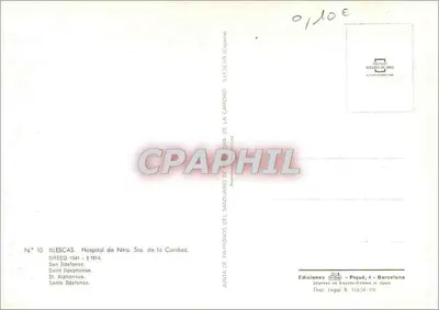 Saint Alphonse - Szpital NMP z Miłości - Illescas, Hiszpania — Wyd. Piqué, nr 10 — Rewers