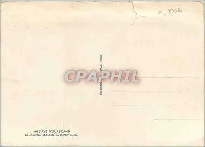 Abadia de Ourscamp — A capela abbatial no século XVIII — Éditions A. Calvas, Paris — Verso