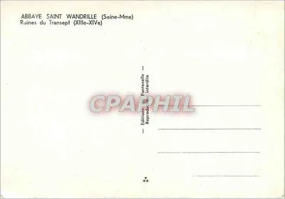 Abadia Saint Wandrille — Ruínas do transeto (XII-XV) — Edições de Fontenelle — Verso