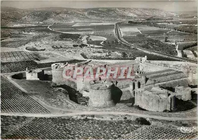 Salses (Pyrénées-Orientales) — Vista aérea geral do Castelo-Forte (século XV) — Edições Aéreas CARRIER IMP. MACON
