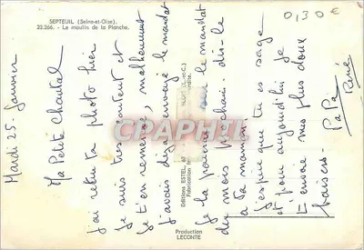 A moinha da Planche — Septeuil (Seine-et-Oise) — Estel — Verso