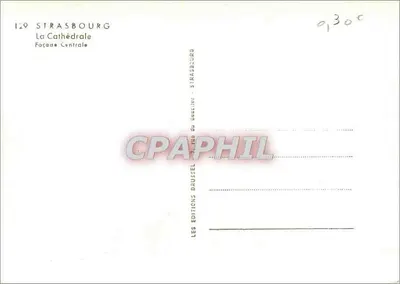 Strasbourg — Katedra — Centralna fasada — Wydawnictwo Ducelier — Rewers