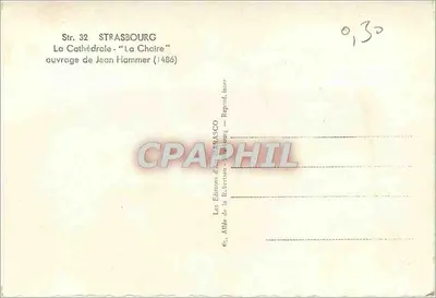 Strasburg — Katedra — Ołtarz Hammera (1486) — Les Éditions de la Robertson, Strasbourg — Rewers